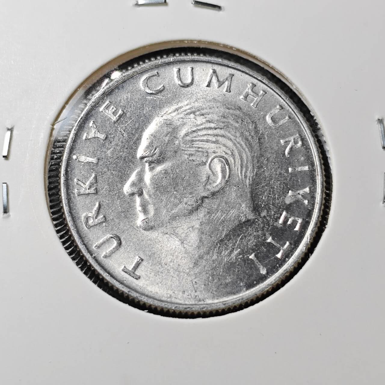 KK钱币收藏小铺  第396期  2月预留时间 周末发货  土耳其25里拉 好品