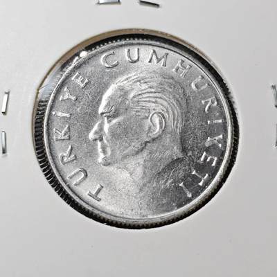 KK钱币收藏小铺  第396期  2月预留时间 周末发货 -  土耳其25里拉 好品