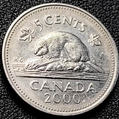 泉币菌-第200场- 新年快乐 新年第8场 本场拍品多 请提前出价（正月十五统一发货） - 千禧年 加拿大5加分镍币 伊丽莎白二世 21mm