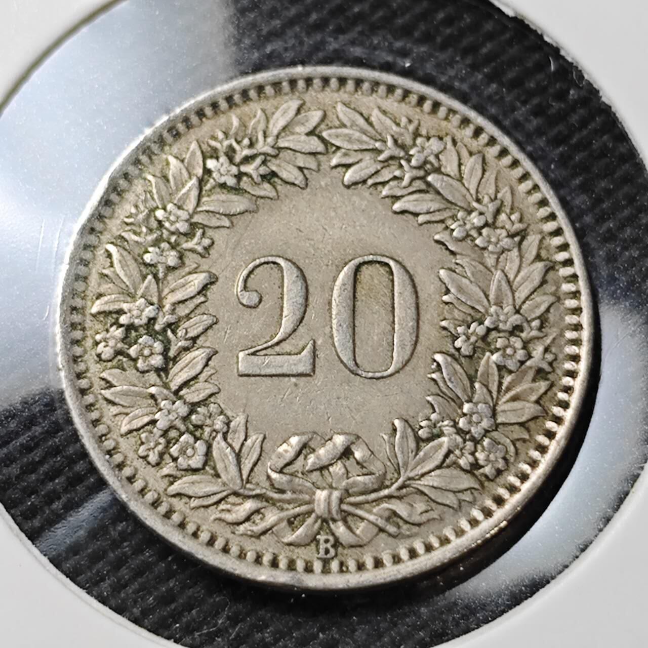 KK钱币收藏小铺  第396期  2月预留时间 周末发货 1943瑞士25分 