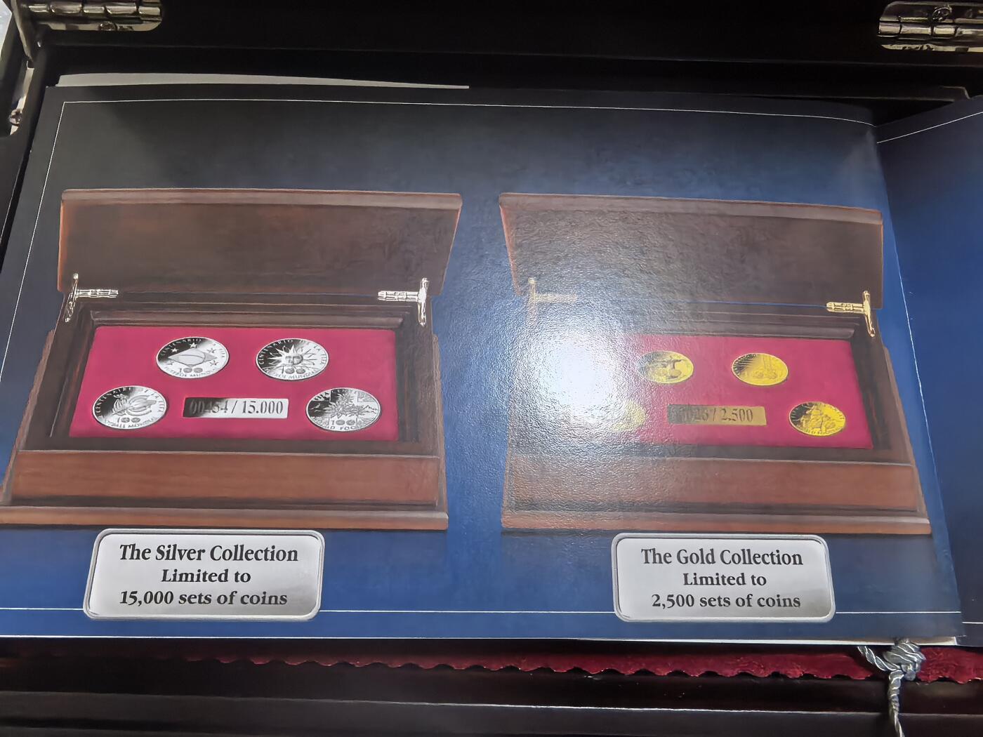 长老汇马年精选第五场拍卖 2004FIFA百年四国4枚精制银币套装，盒证全，实木高档盒