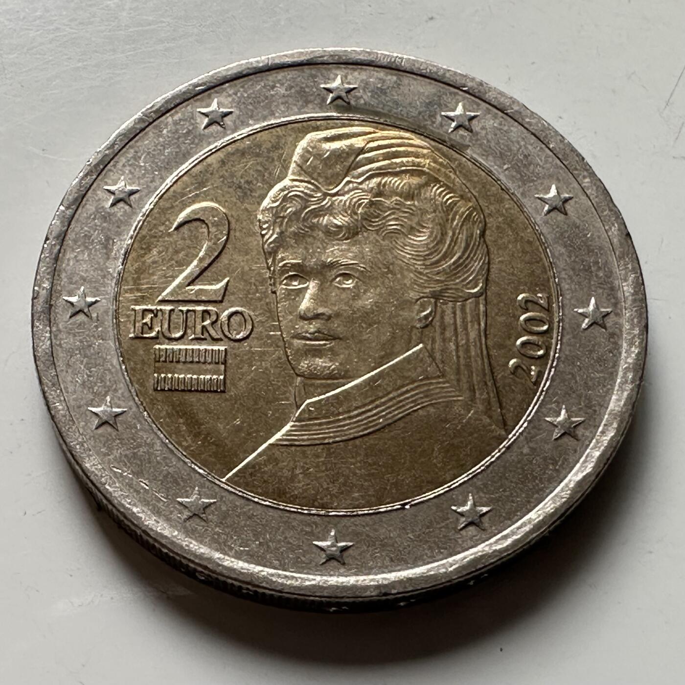 🌹外币初藏🌹🐯2026年第21场 正月十五正常发货 奥地利2002年2欧元