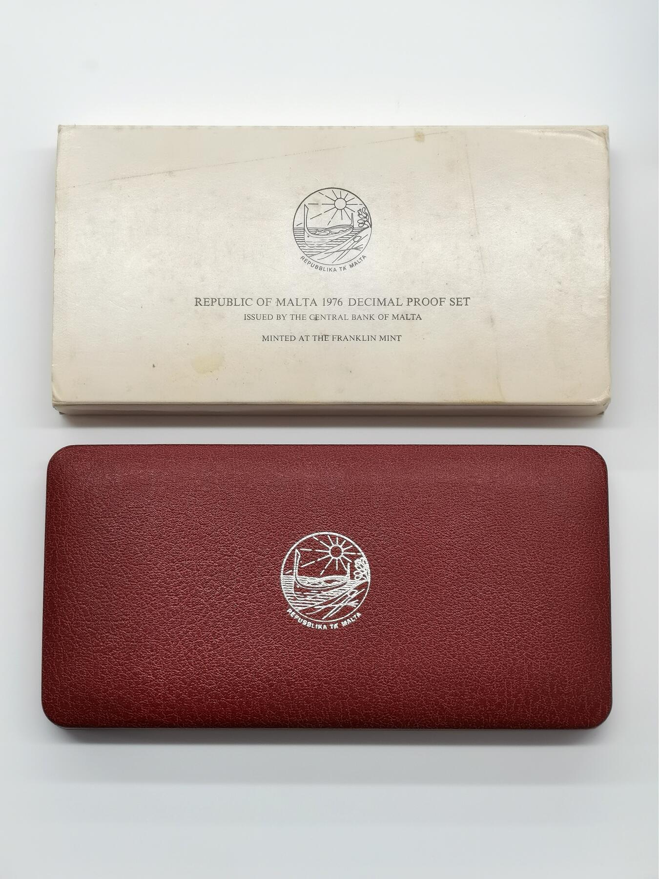 博洋堂世界钱币拍卖第162期（全场包邮） 马耳他1976年精制套币9枚，原盒证