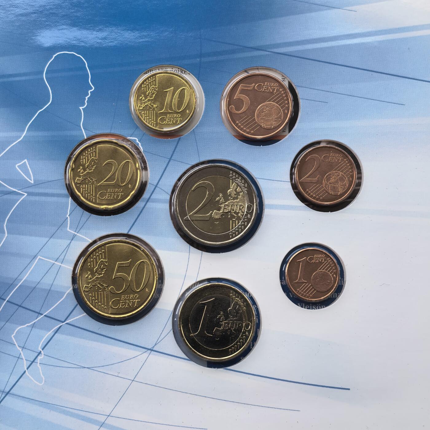 道一币馆币章第一百六十八场 原包装 芬兰2013年欧元套币八枚