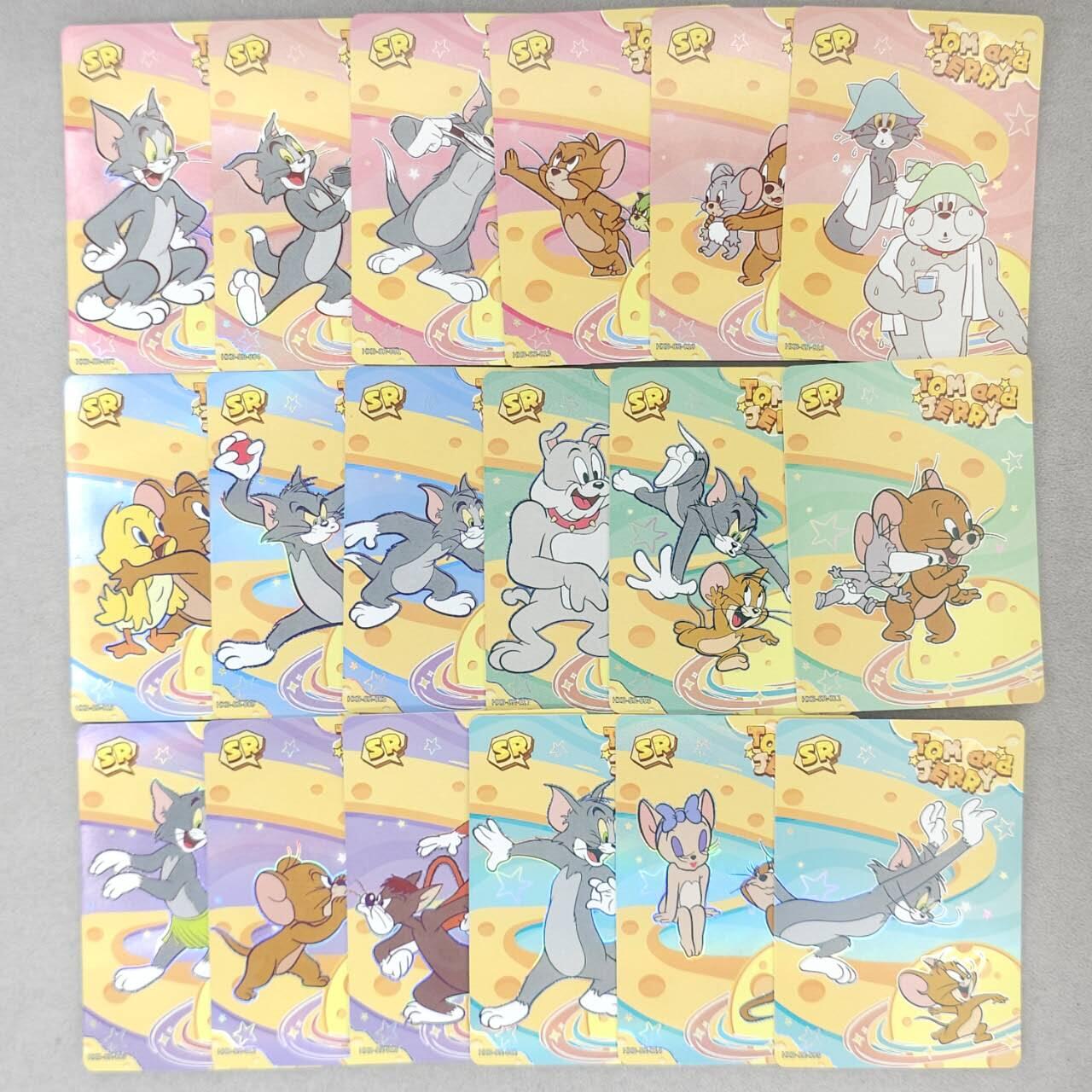 买就送PR！！龙虎卡牌-七六场（满200元包邮，无佣金，每周六结拍，欢迎送拍） 18张全 卡游猫和老鼠 SR一套