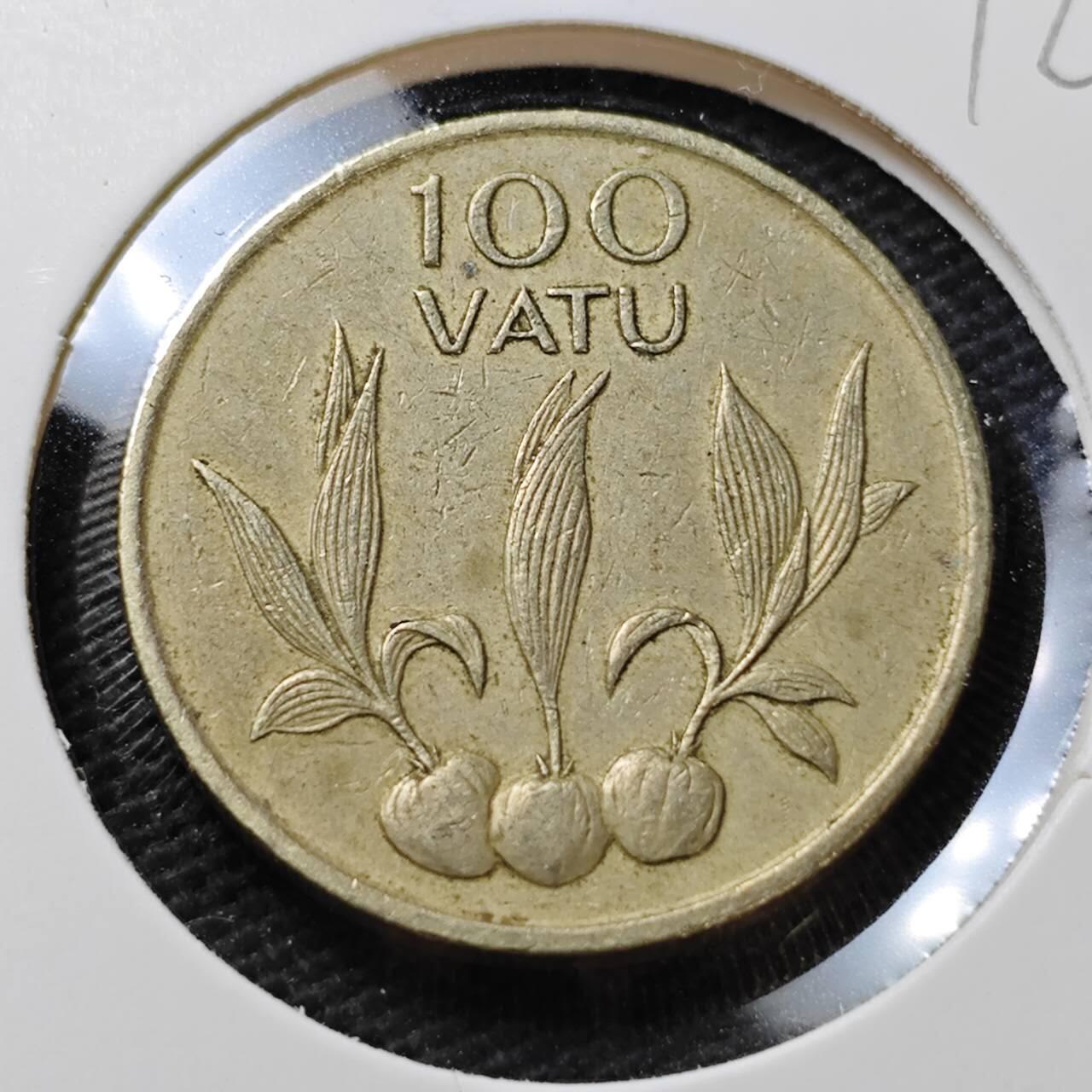 KK钱币收藏小铺  第396期  2月预留时间 周末发货  瓦努阿图100瓦图