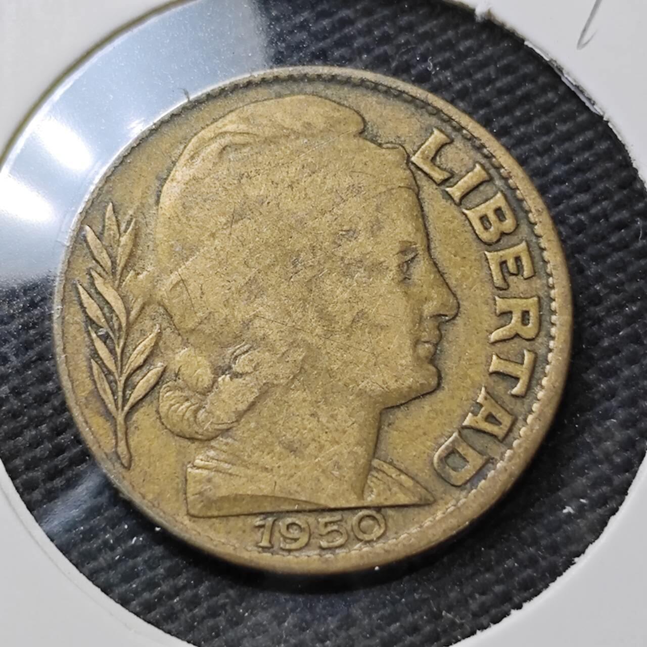 KK钱币收藏小铺  第396期  2月预留时间 周末发货  1950阿根廷20分铜币