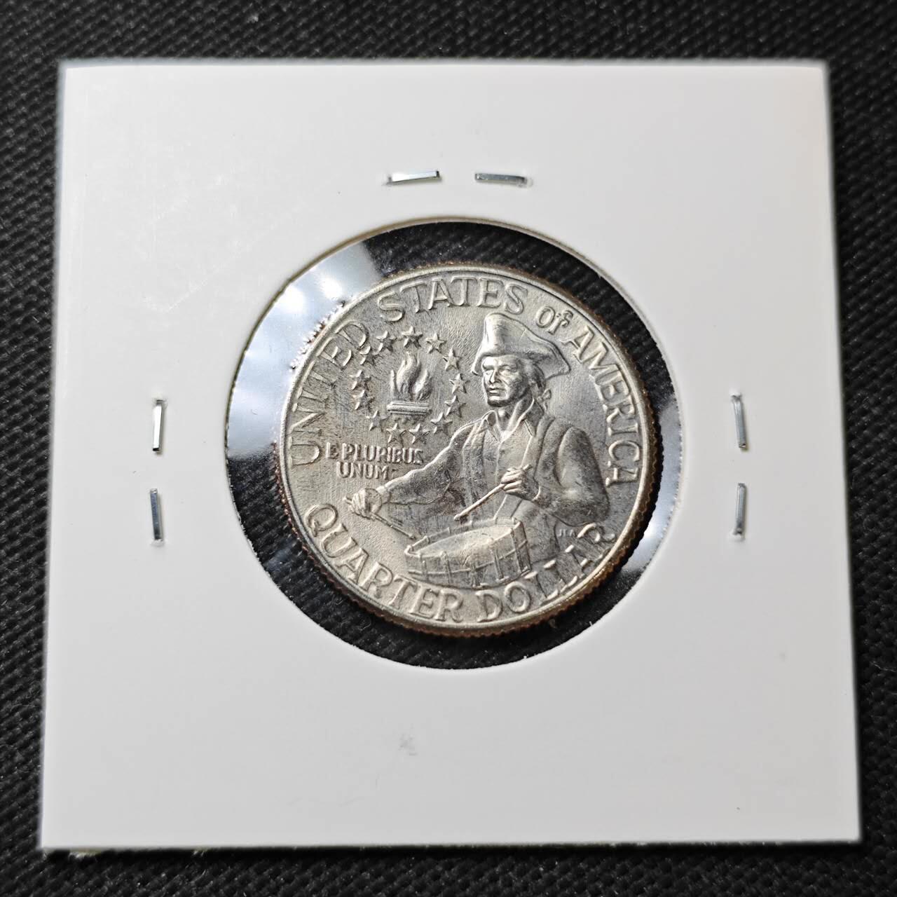 KK钱币收藏小铺  第396期  2月预留时间 周末发货 1976美国25分纪念币 好品 