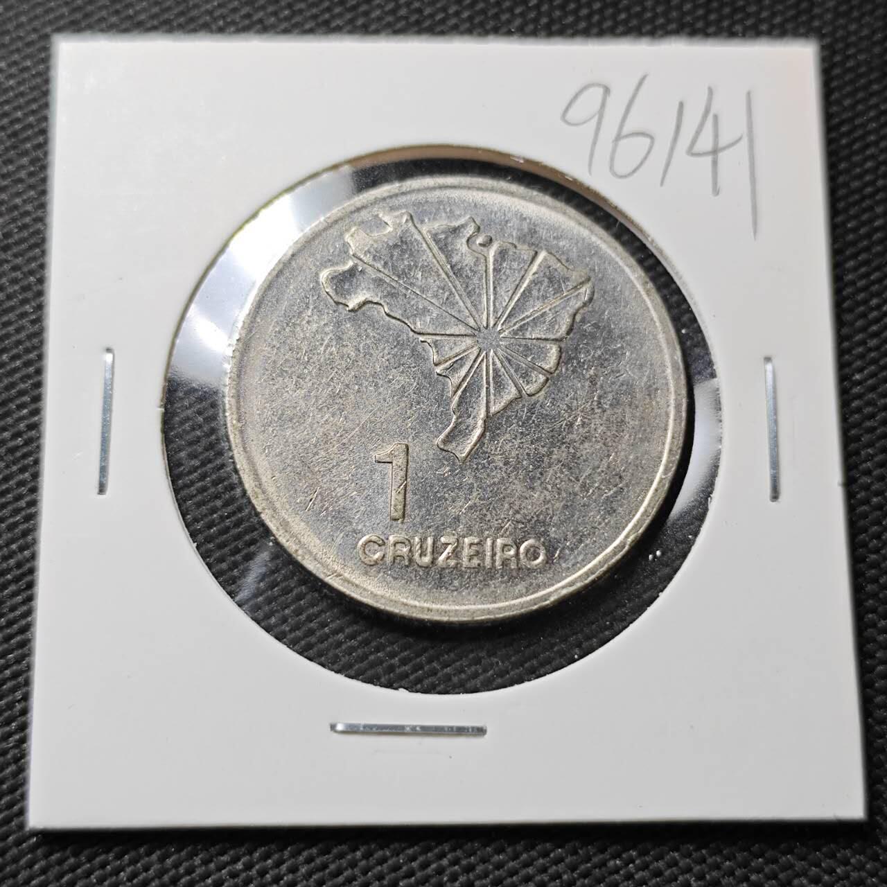 KK钱币收藏小铺  第396期  2月预留时间 周末发货  巴西1克鲁塞罗纪念币