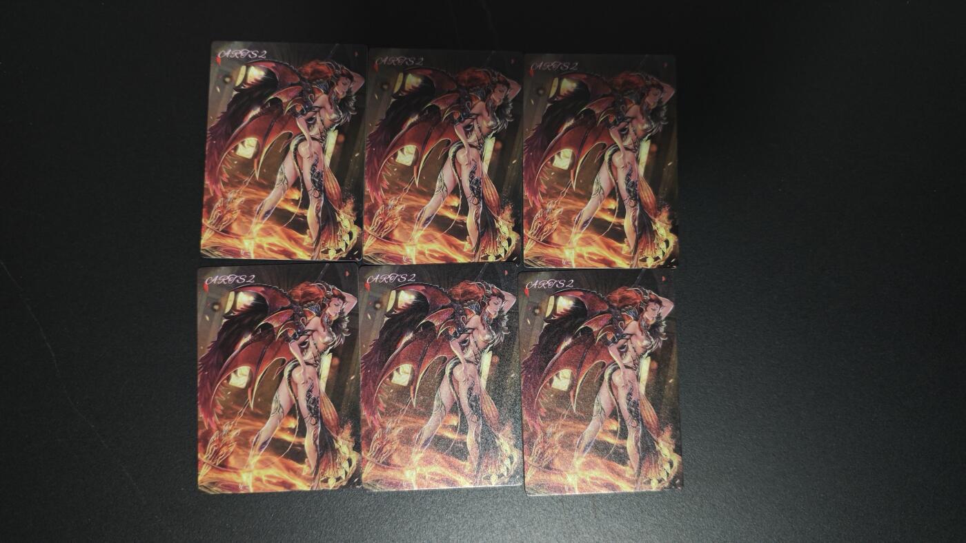 玉楼春卡牌第三期（开年小场，送拍零佣金，持续收拍） 美女散卡 6张