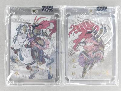 买就送PR！！龙虎卡牌-七六场（满200元包邮，无佣金，每周六结拍，欢迎送拍） - 【亲签】粗闪官封砖2张 橙卡文化 画画的三哥 - 双刀三娘&套索三娘 (粉衣)