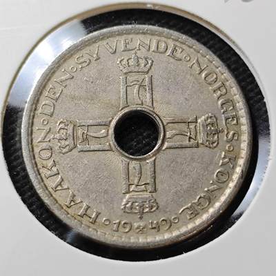 KK钱币收藏小铺  第396期  2月预留时间 周末发货 -  1949挪威1克朗