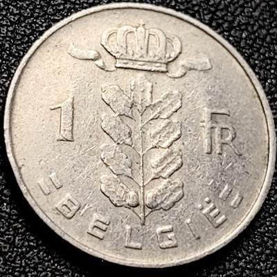 泉币菌-第200场- 新年快乐 新年第8场 本场拍品多 请提前出价（正月十五统一发货） - 比利时1970年1法郎铜镍币（佛兰芒文版BELGIË），谷物女神