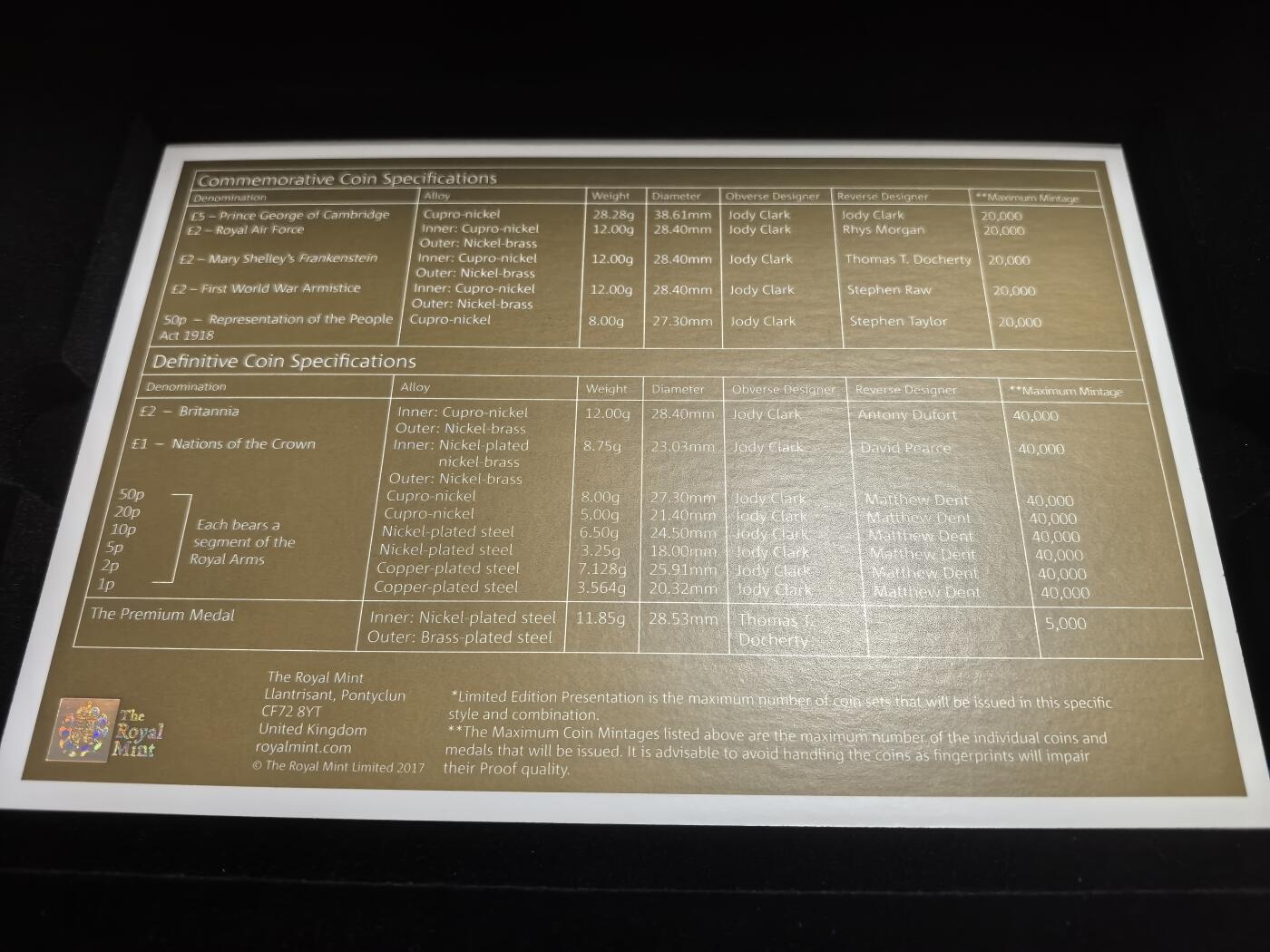 长老汇马年精选第五场拍卖 2018英国14枚精制币豪华套装，盒证全，实木盒，5000套