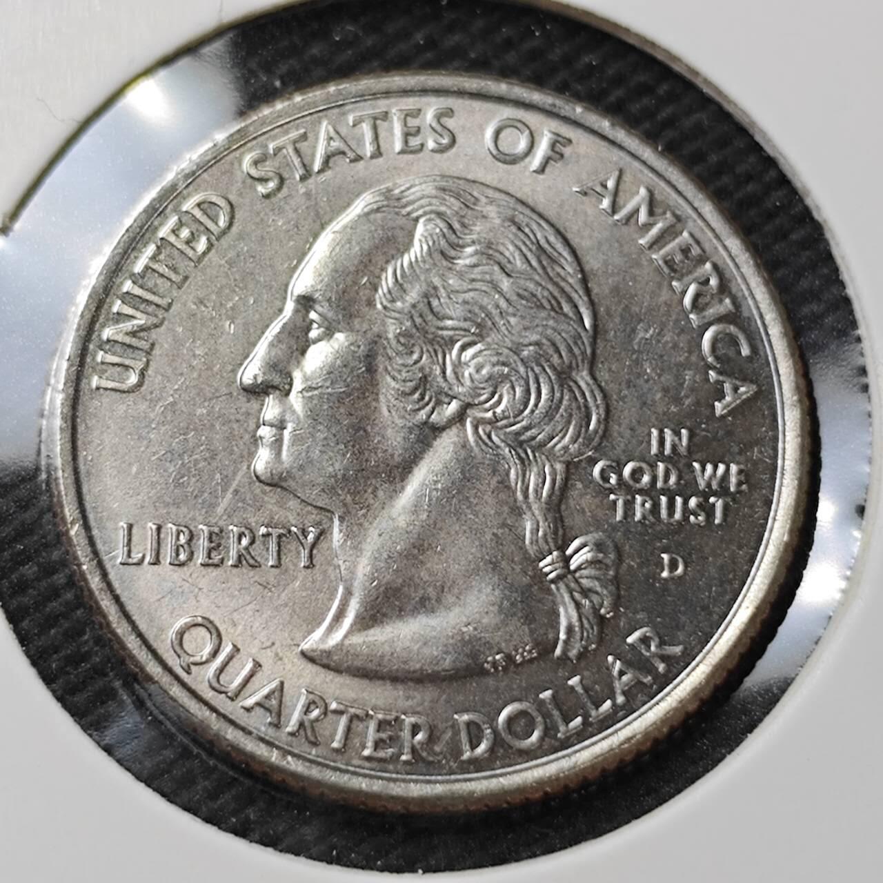 KK钱币收藏小铺  第396期  2月预留时间 周末发货 美国25分纪念币 