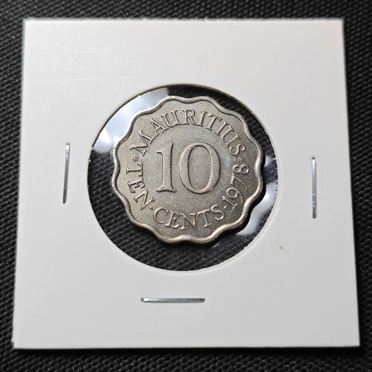 KK钱币收藏小铺  第396期  2月预留时间 周末发货  英属毛里求斯10分