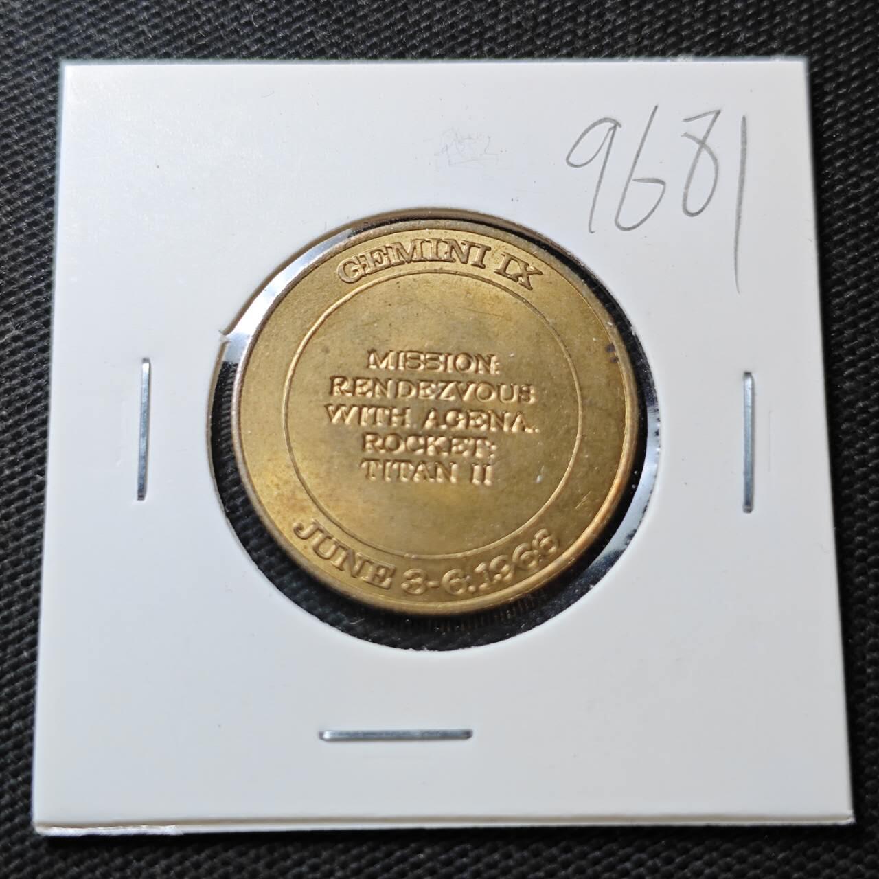 KK钱币收藏小铺  第396期  2月预留时间 周末发货  美国航天纪念铜章