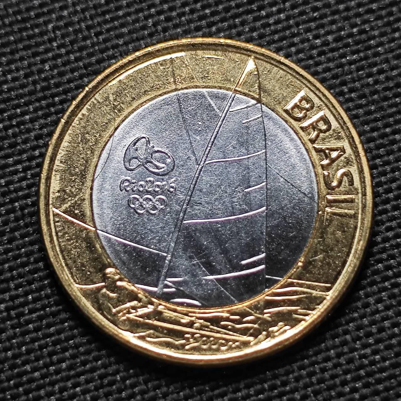 KK钱币收藏小铺  第396期  2月预留时间 周末发货  巴西1瑞尔纪念币