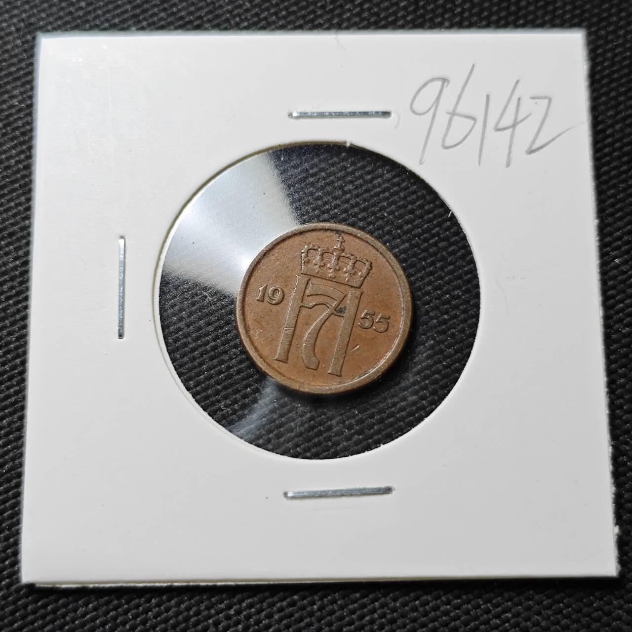 KK钱币收藏小铺  第396期  2月预留时间 周末发货  挪威1欧尔铜币