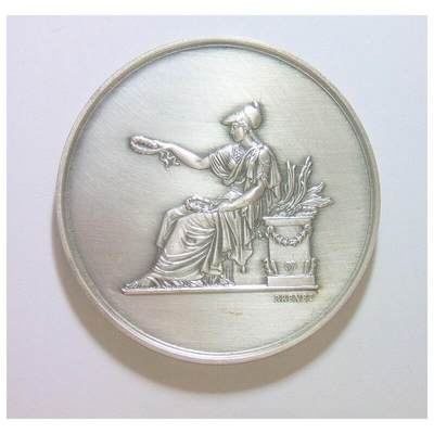 【艺术】法国艺术大章 女神玛丽安娜坐像高浮雕精制超大镀银章 60MM 100克 - 【艺术】法国艺术大章 女神玛丽安娜坐像高浮雕精制超大镀银章 60MM 100克