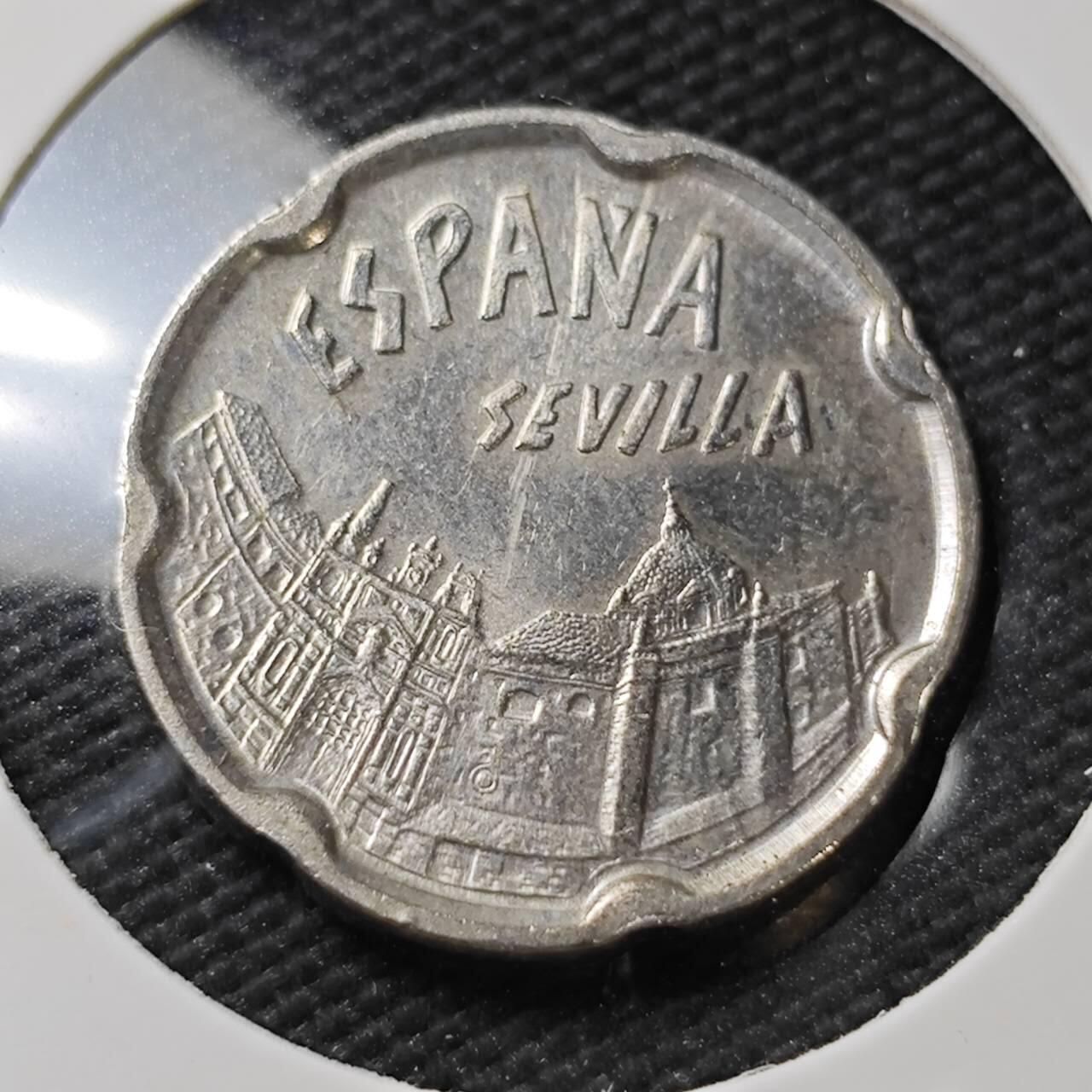 KK钱币收藏小铺  第396期  2月预留时间 周末发货  西班牙50比塞塔纪念币