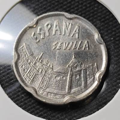 KK钱币收藏小铺  第396期  2月预留时间 周末发货 -  西班牙50比塞塔纪念币