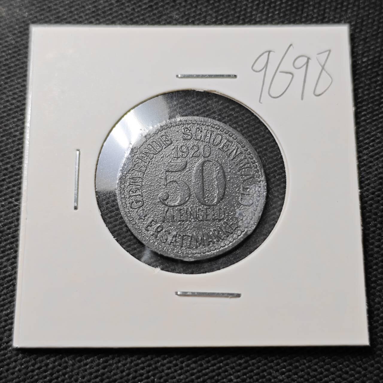 KK钱币收藏小铺  第396期  2月预留时间 周末发货  德紧50芬尼