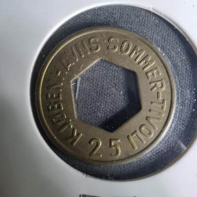 沼泽如烟--第1004场 - 丹麦哥本哈根蒂沃利乐园（Tivoli Gardens）的夏季游乐代币（Sommer-Tivoli Token），面值为 25 øre，并非法定货币。