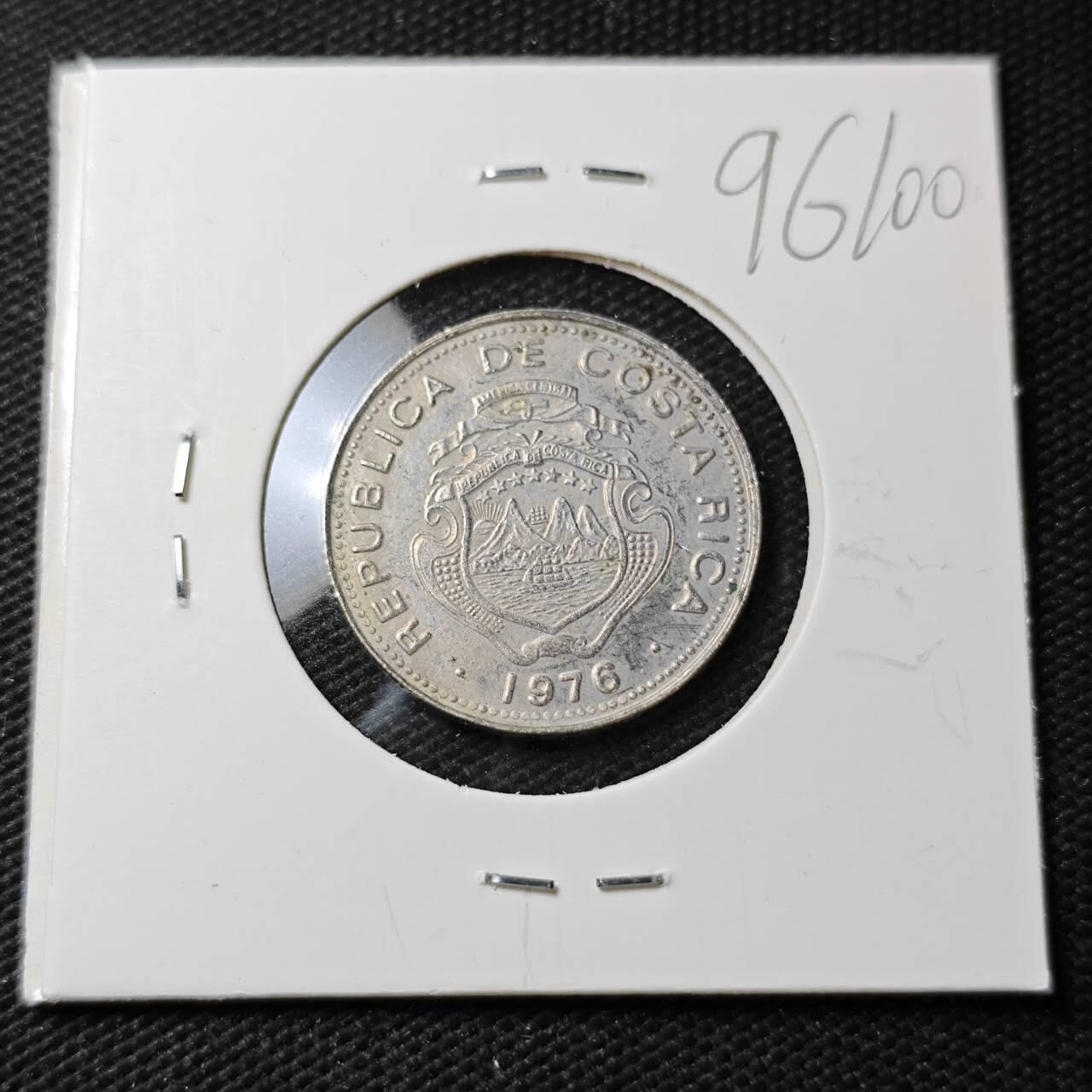 KK钱币收藏小铺  第396期  2月预留时间 周末发货  1976哥斯达黎加25分