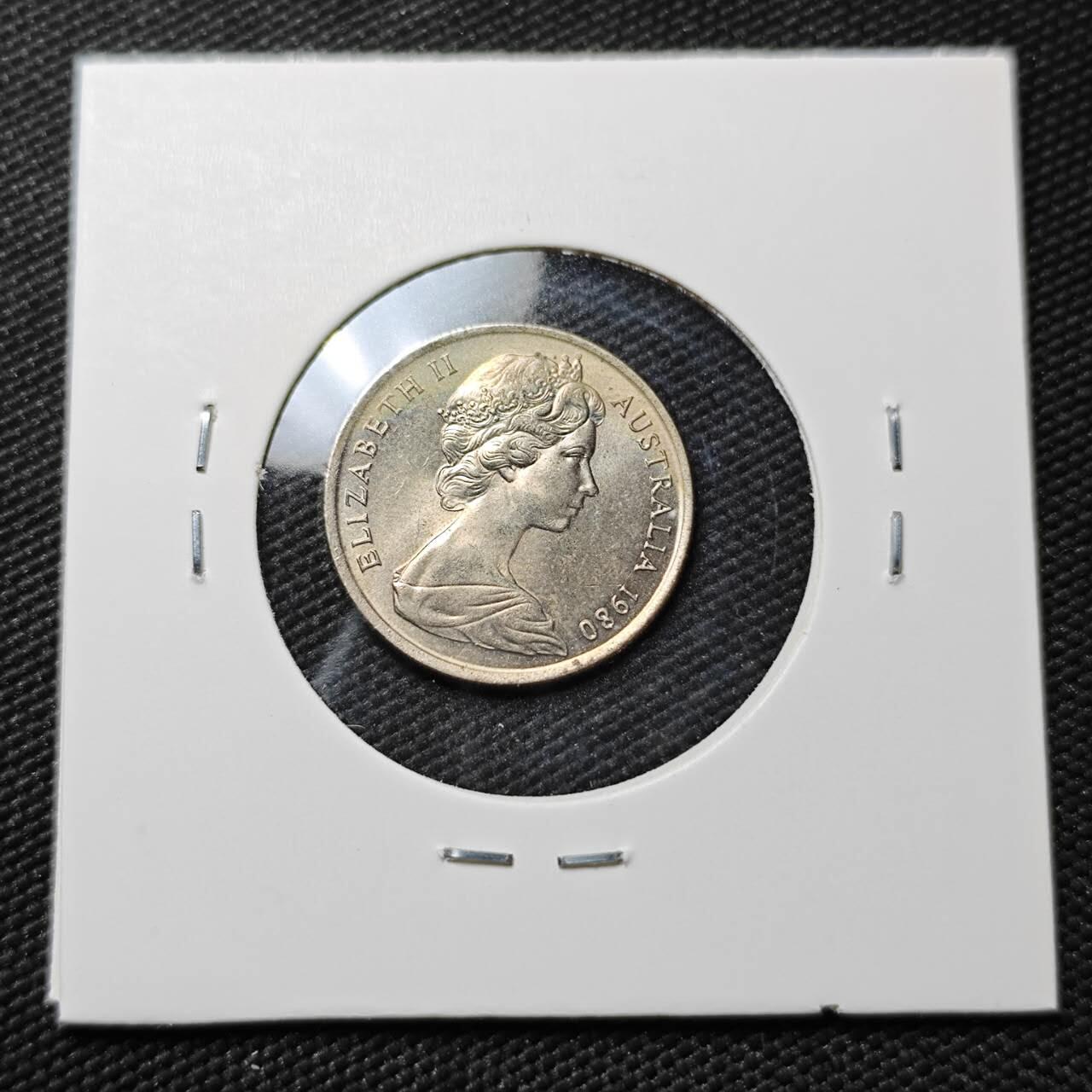 KK钱币收藏小铺  第396期  2月预留时间 周末发货  1980澳大利亚5分 好品