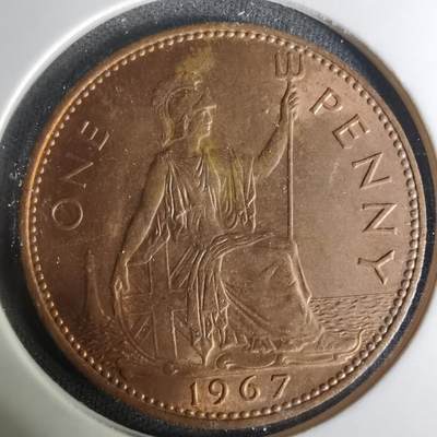 沼泽如烟--第1004场 - 英国1967年1便士