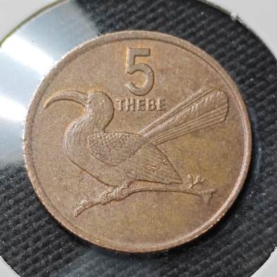 KK钱币收藏小铺  第396期  2月预留时间 周末发货 -  1989博茨瓦纳5分