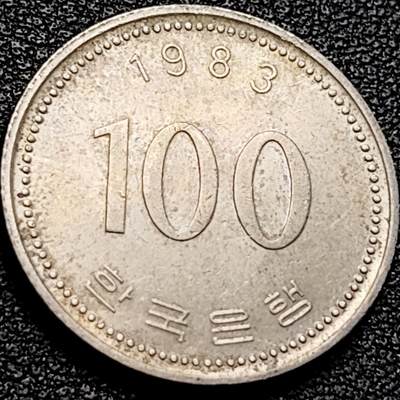 泉币菌-第200场- 新年快乐 新年第8场 本场拍品多 请提前出价（正月十五统一发货） - 韩国 1983年100元 朝鲜半岛民族英雄李舜臣 铜镍币 硬币 24mm