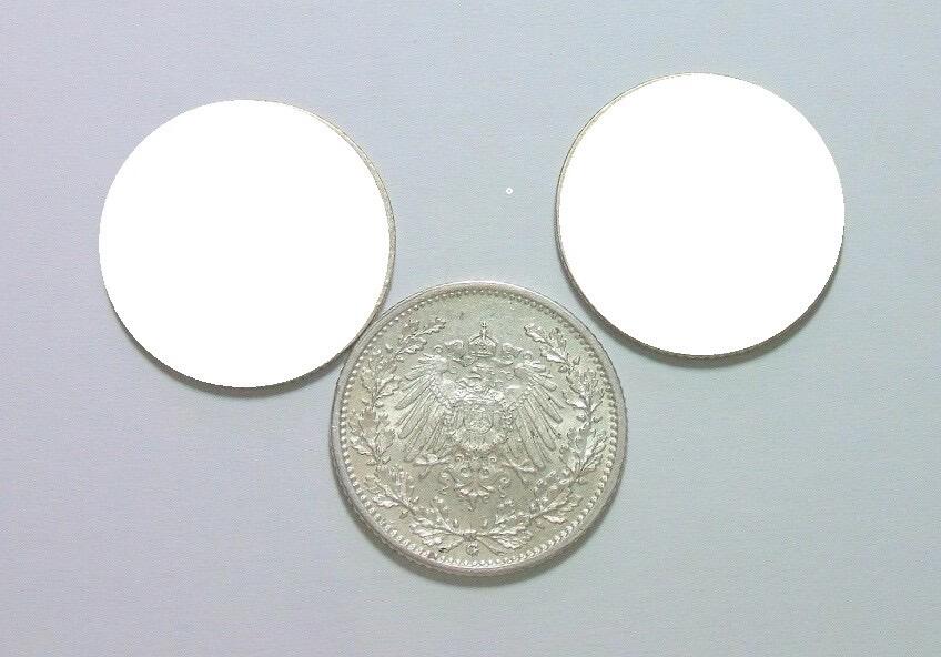 【银】可评级 德国一战1917年G版1/2马克银币 开卷原光