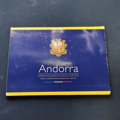 【全场包邮】纯粹捡漏拍506场（套币专场，注意佣金） - 安道尔2002年官方套币-含法国西班牙分享当年流通1欧元版本