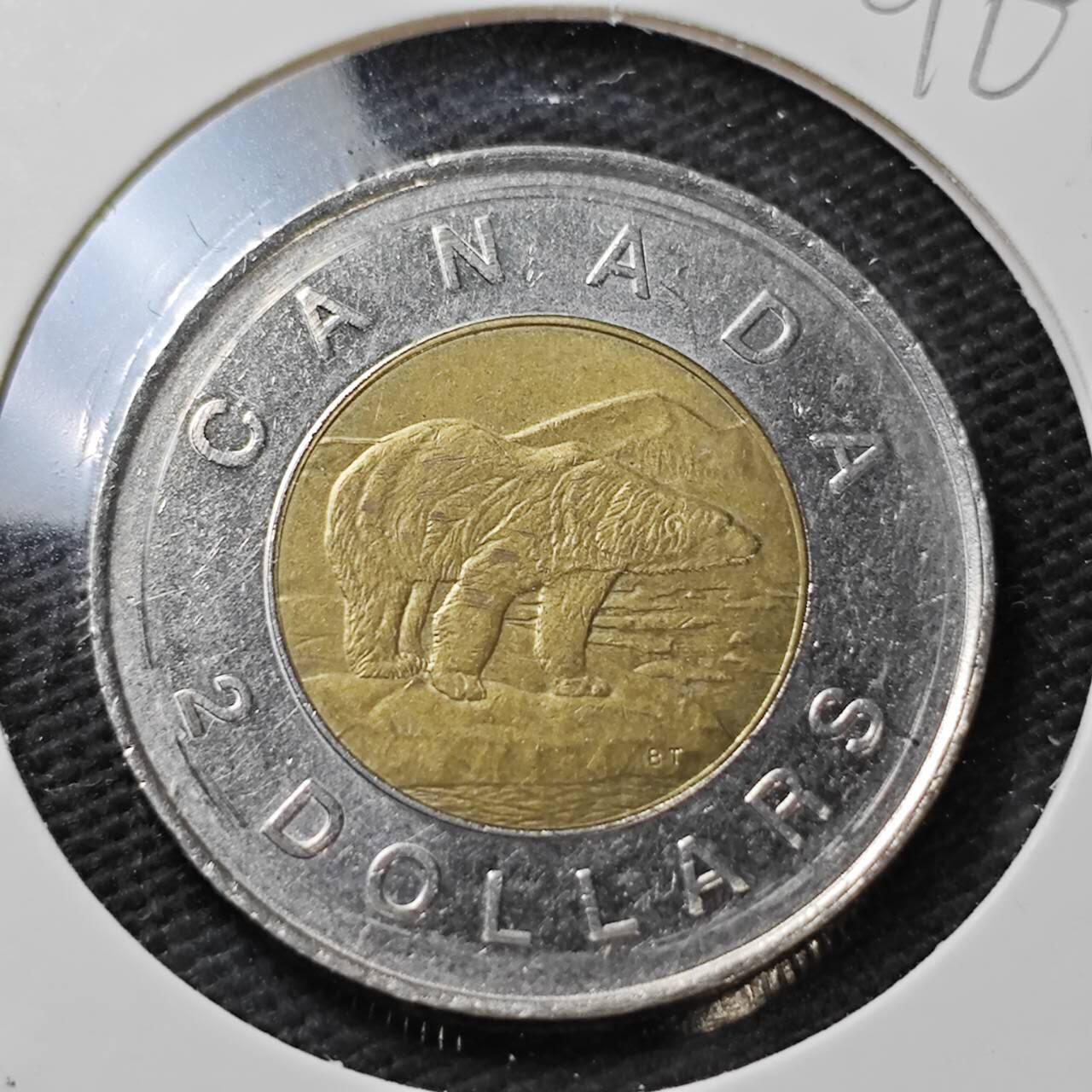 KK钱币收藏小铺  第396期  2月预留时间 周末发货  加拿大2元