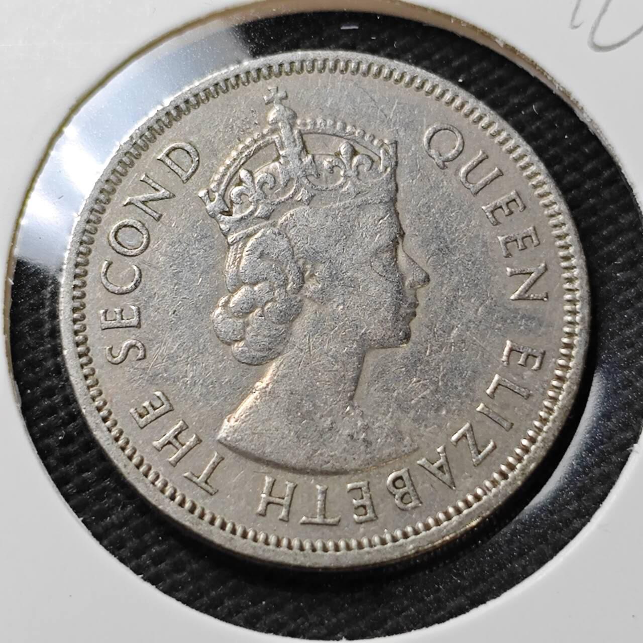 KK钱币收藏小铺  第396期  2月预留时间 周末发货  英属毛里求斯1/2卢比