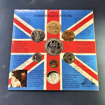 【全场包邮】纯粹捡漏拍506场-持续更新中 - 英国1992年伦敦钟楼铸币厂官方封装新版埃居套币