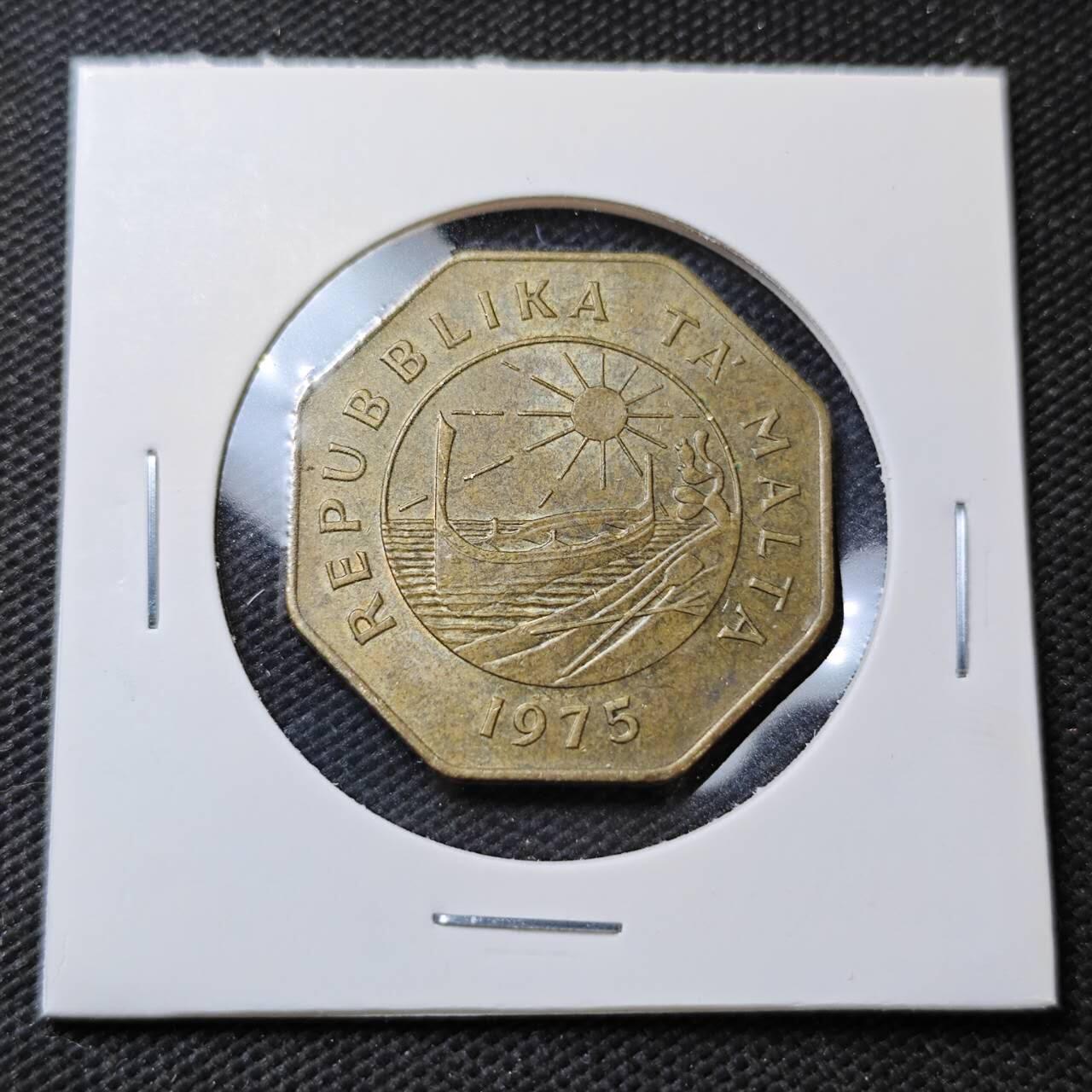 KK钱币收藏小铺  第396期  2月预留时间 周末发货  1975马耳他25分铜币