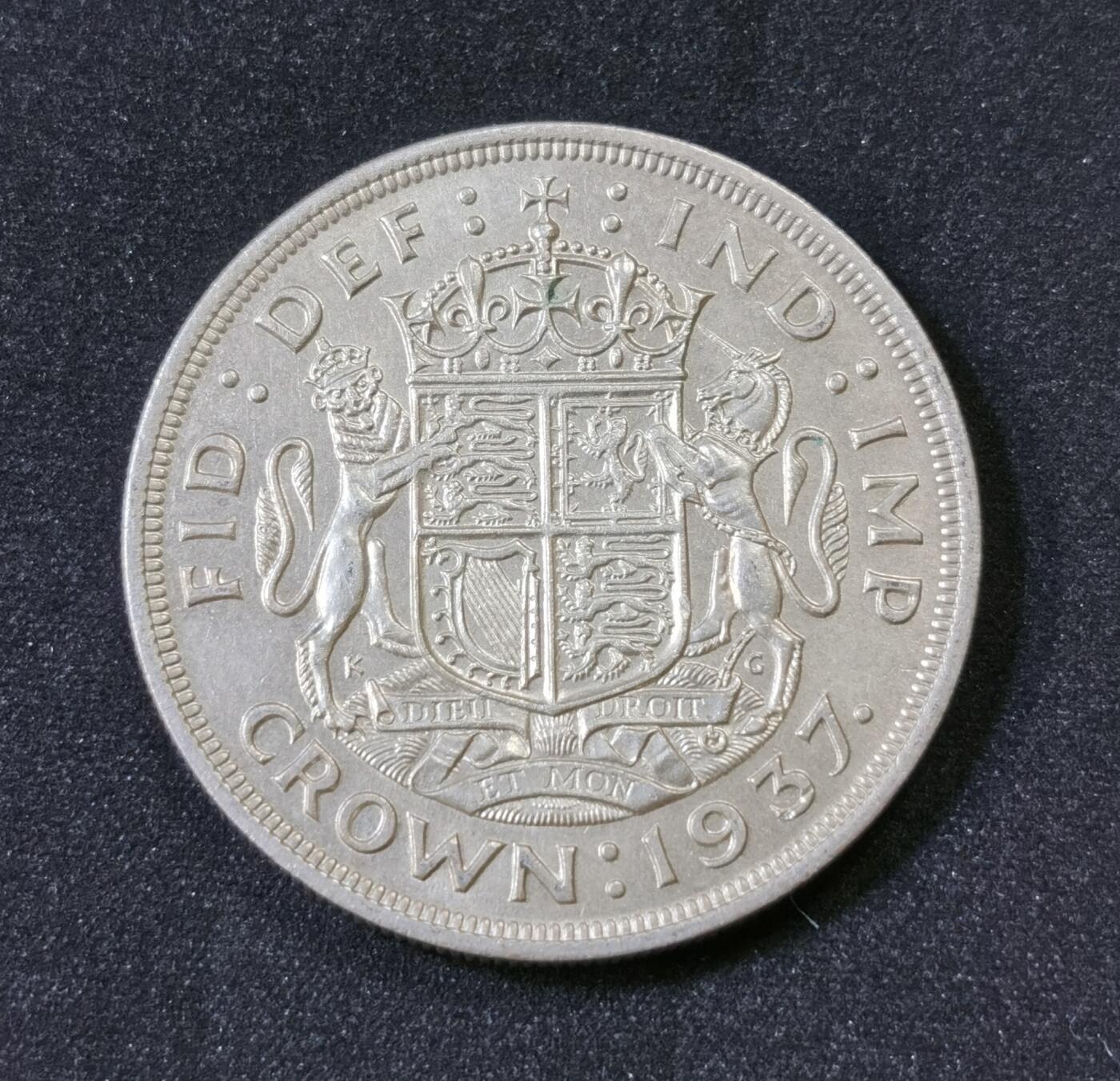 甄臻铺-世界币章拍卖（第52期），甄品场拍品征集中，送拍享返佣金等优惠多多 1937年乔治六世1克朗，淡淡转光，品相不错