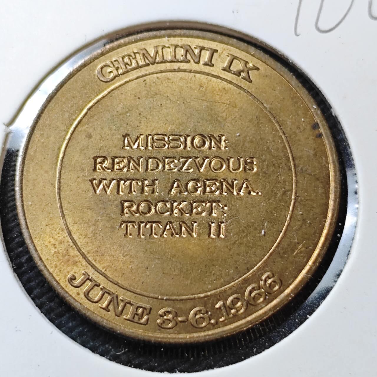 KK钱币收藏小铺  第396期  2月预留时间 周末发货  美国航天纪念铜章