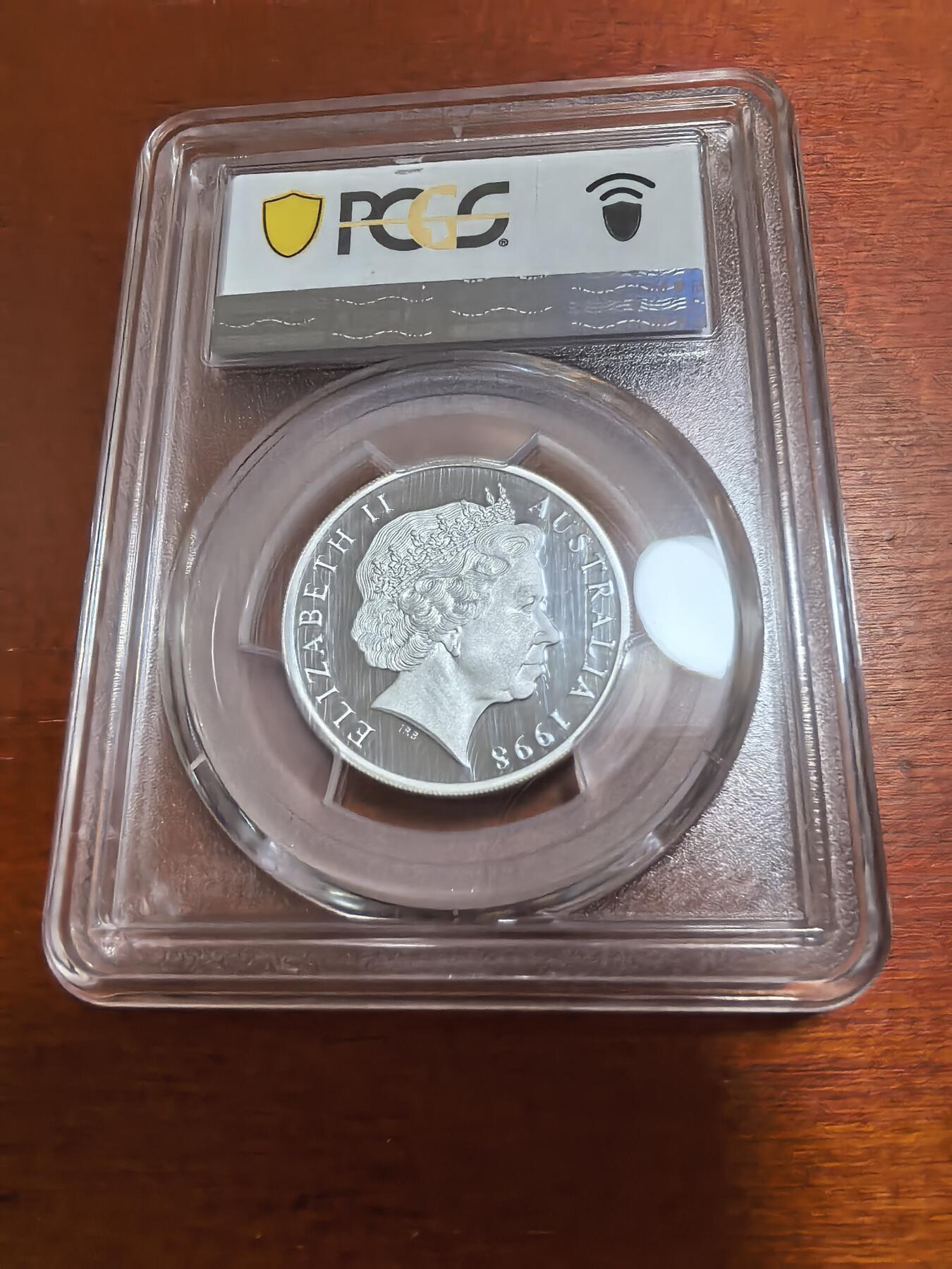 长老汇马年精选第五场拍卖 1998澳大利亚联合国成立50周年20分精制银币，13.36克，PCGS PR69DCAM，克书未列出，ebay68分成交价500多元