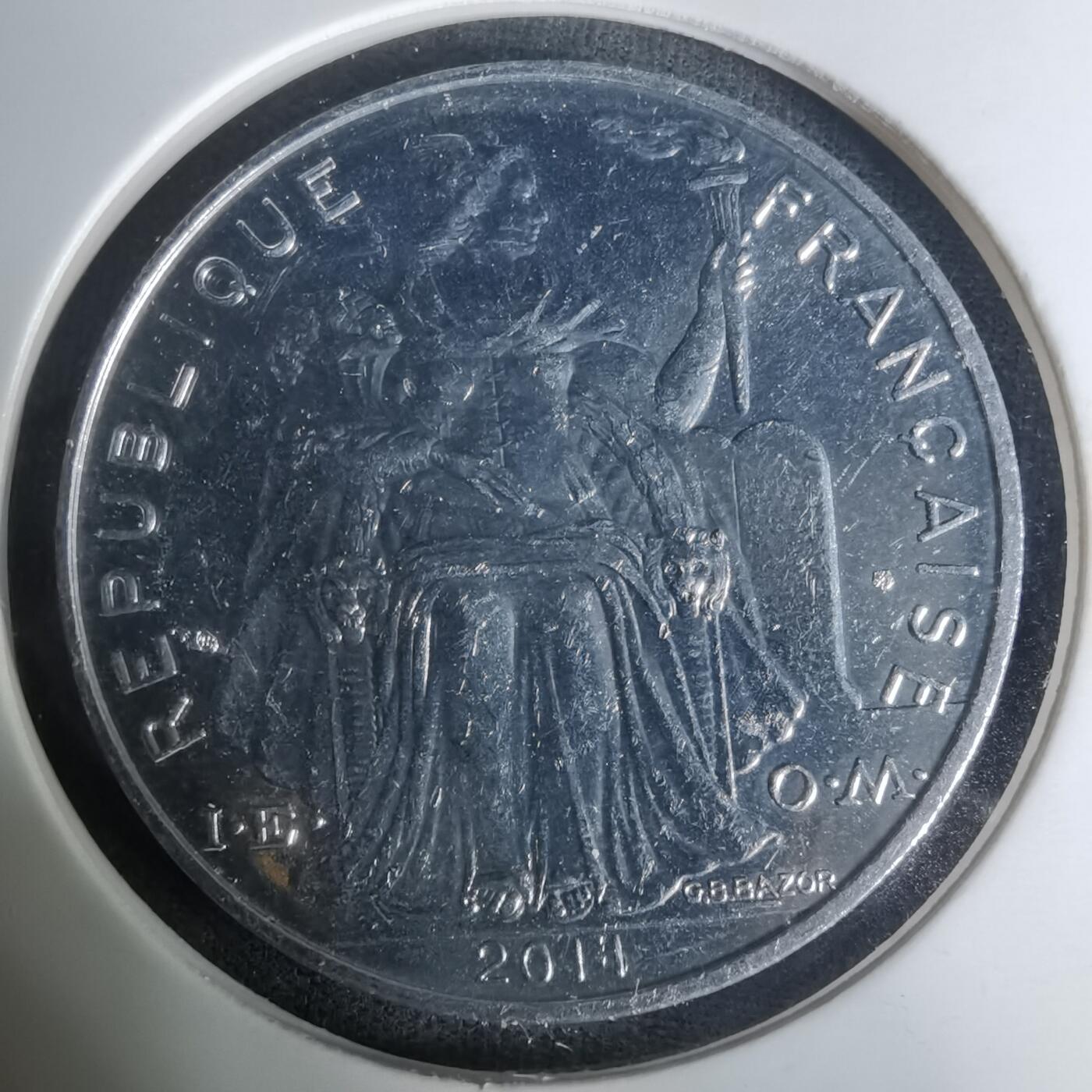 沼泽如烟--第1004场 法属新喀里多尼亚2014年5法郎