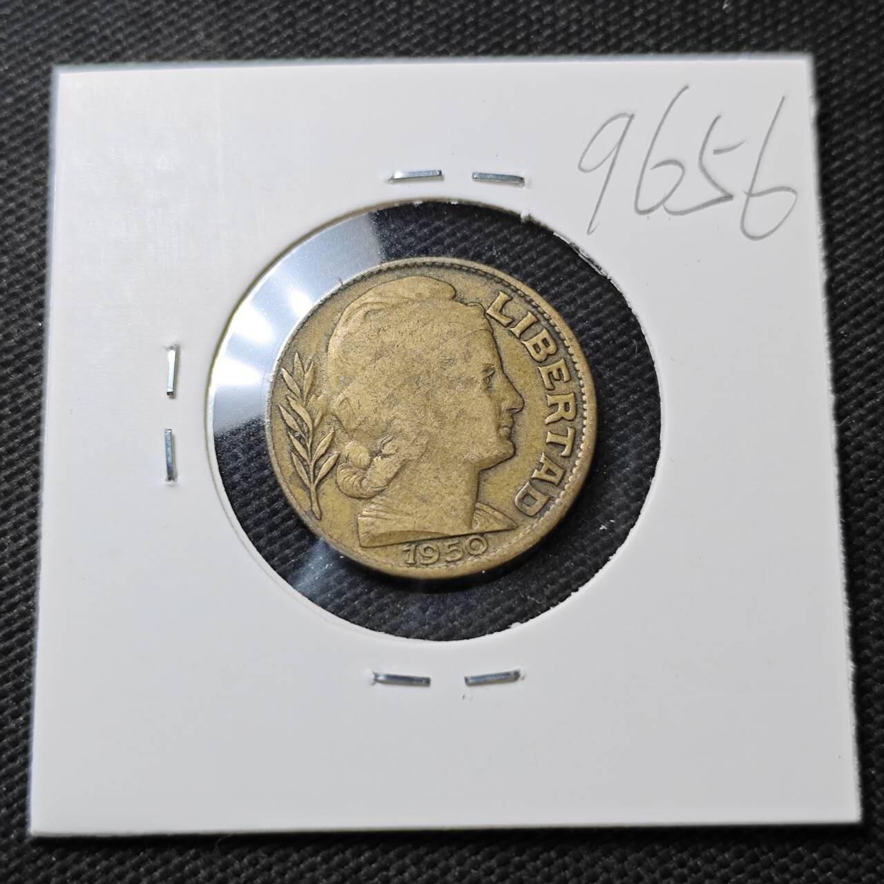 KK钱币收藏小铺  第396期  2月预留时间 周末发货  1950阿根廷20分铜币