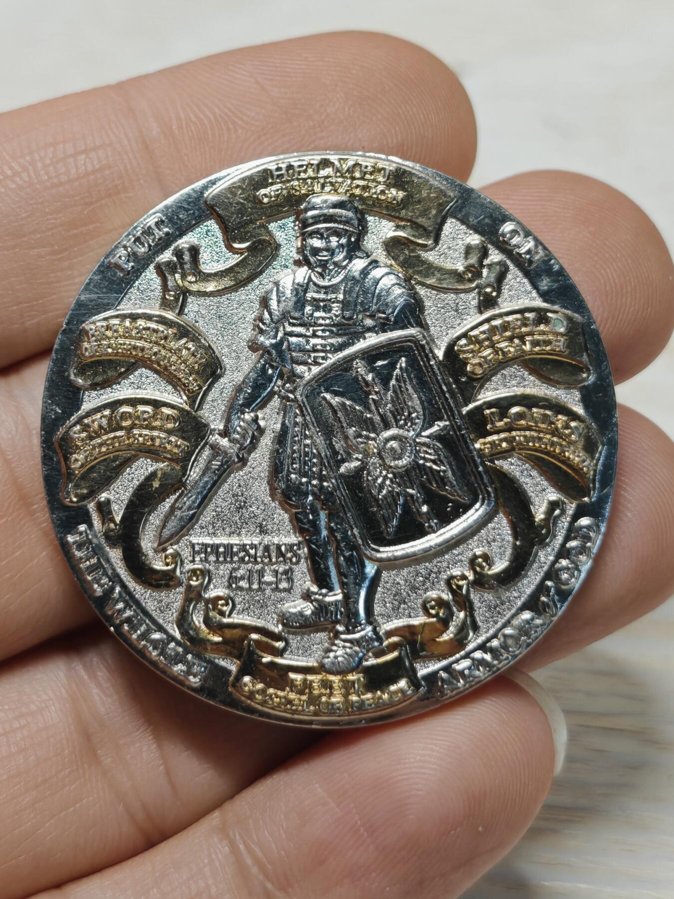 美国汉诺威县警长纪念章正面铠甲勇士 背面星形徽章和警长姓名