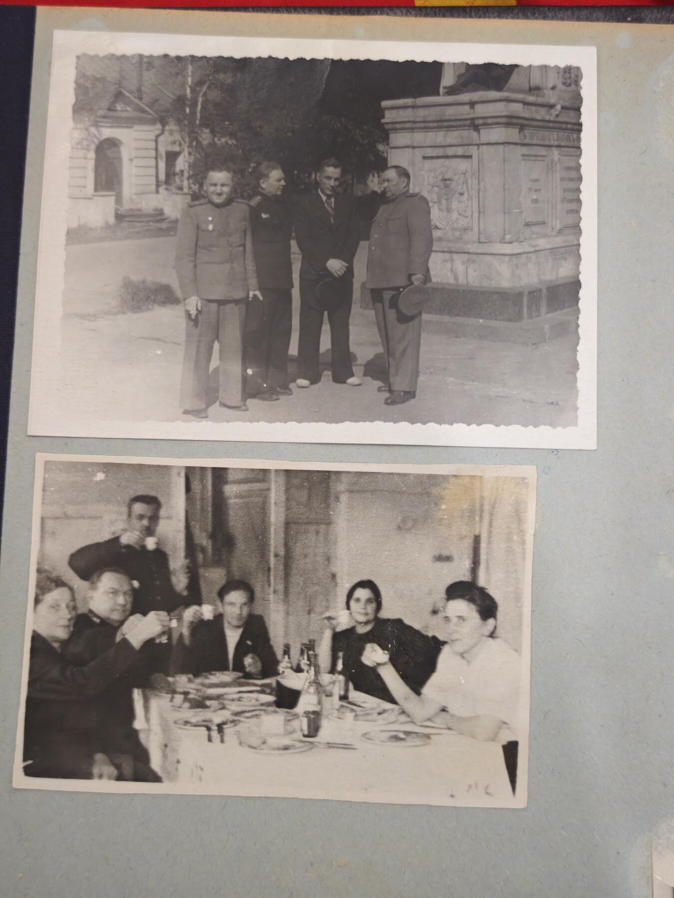 橙子收藏第四期 一本完整保存的苏联海军上校（一级舰长）个人纪念相册(78张)，时间跨度约为20世纪30年代至50年代，是记录一位苏联海军军官从二战到冷战初期军旅生涯与家庭生活的一手实物史料。