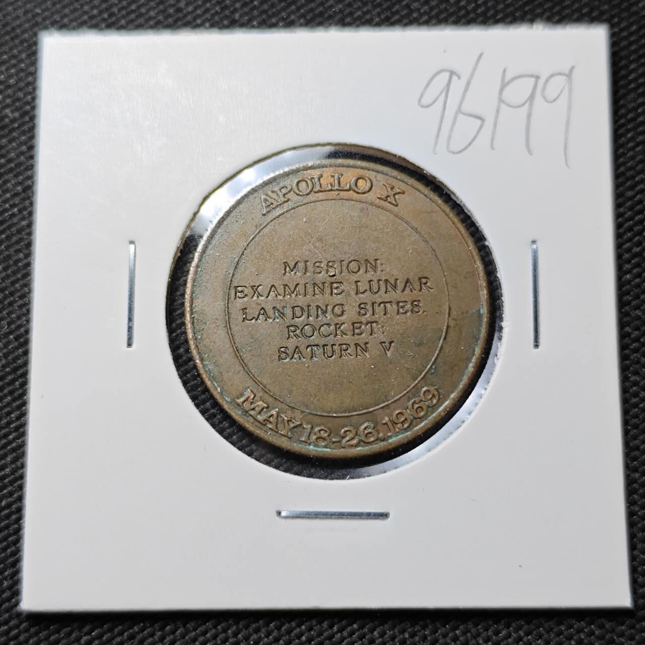 KK钱币收藏小铺  第396期  2月预留时间 周末发货  美国航天纪念铜章