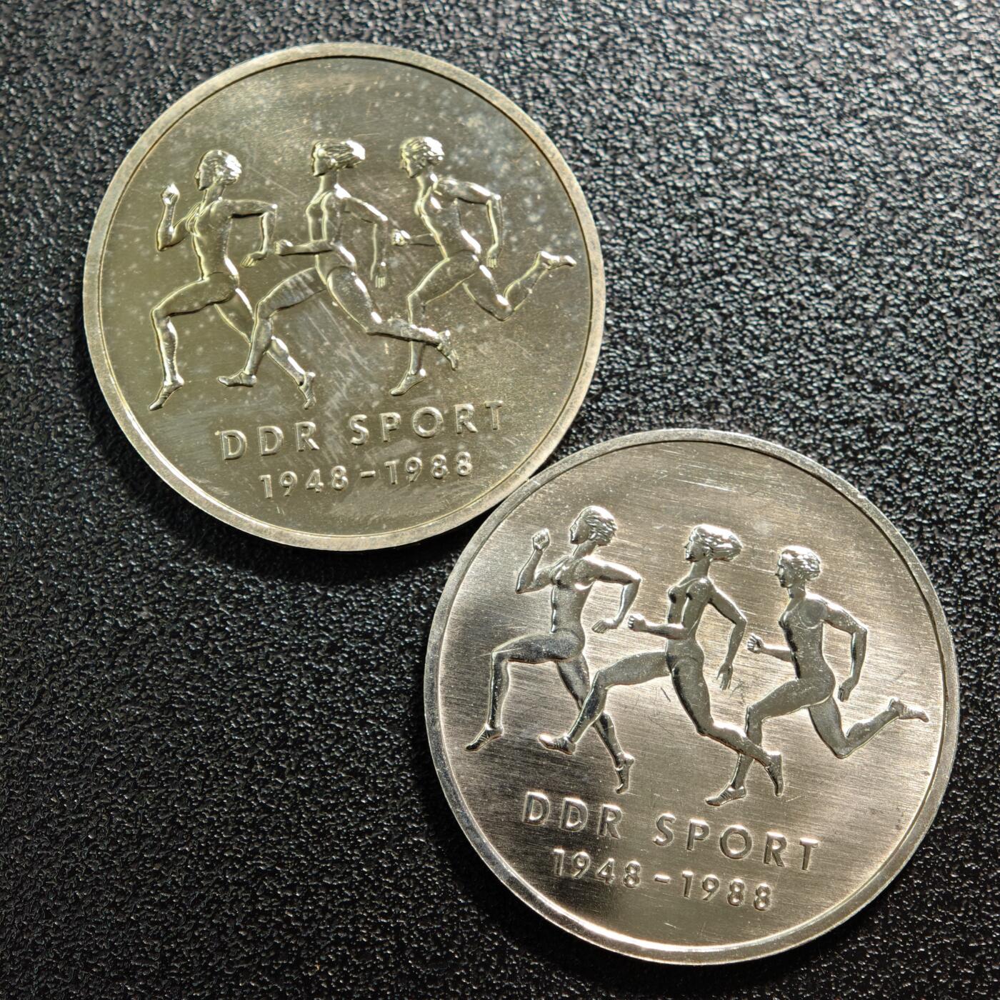【德藏】世界币章拍卖第167期（拍品征集中~欢迎藏友联系） 2枚一组 1988年 东德10马克纪念镍币东德10马克纪念镍币