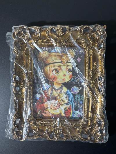 NO.25 好又多金牌大场，新年专场（上）一马当先，大吉大利！每周一站式配齐，方便凑单！（周5晚9点截拍，卖家送拍0抽成！） - 【亲签】卡萃 李尊奇亲签 抱猫少女 装饰画带框