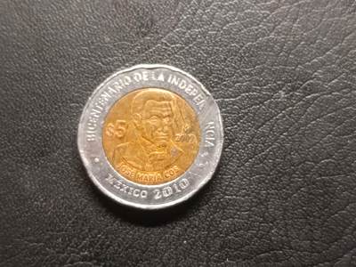 荟藏特别场次第三期——“社长的钢蹦堆” - 墨西哥2010年5比索纪念币-民族英雄约瑟玛利亚克斯